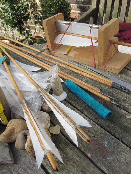 Tudor arrow making.